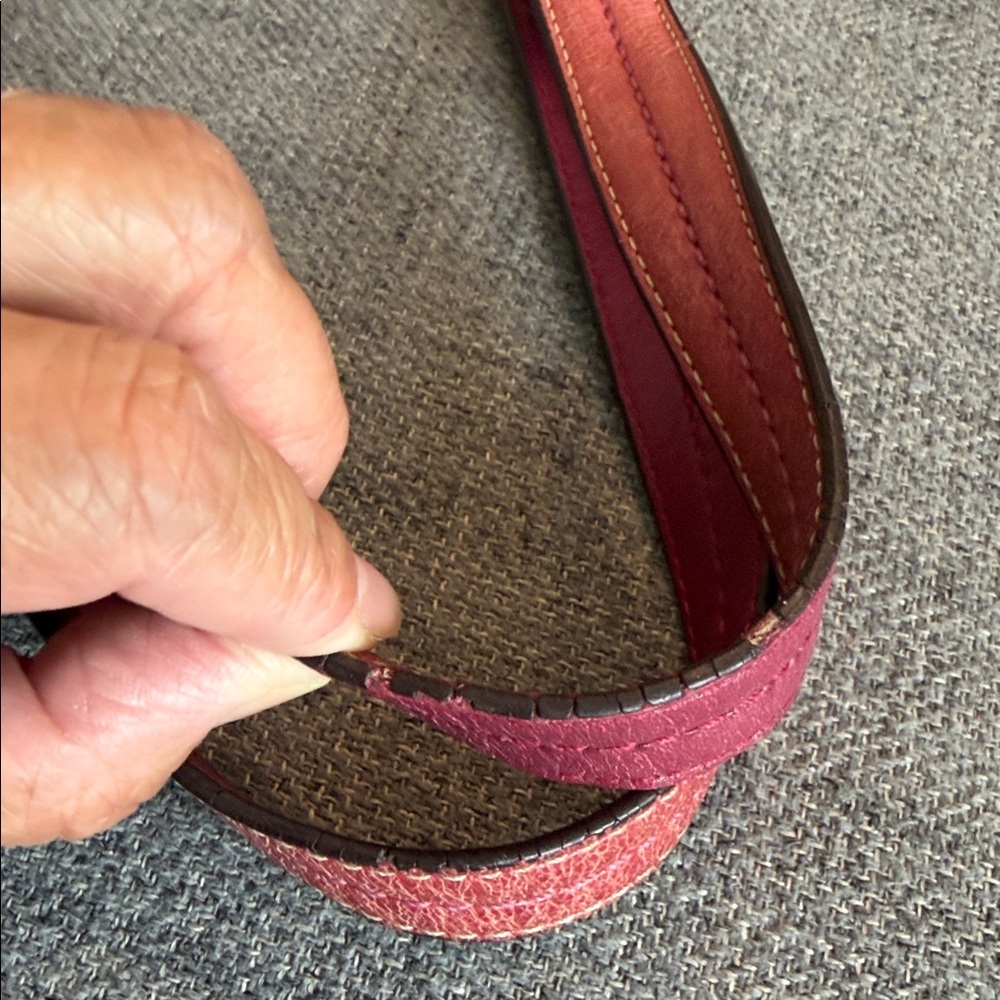 Coach Brown Signature Canvas Tote with Pink Trim - Picture 14 of 15